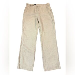 Faconnable Lined Linen Tweed Print Trousers Size 8